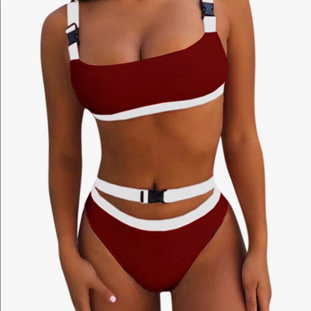 Red Buckle Bikini